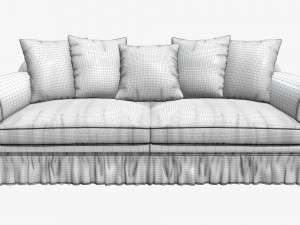Sofa with five cushions 3D Model