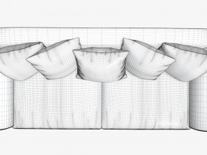 Sofa with five cushions 3D Model