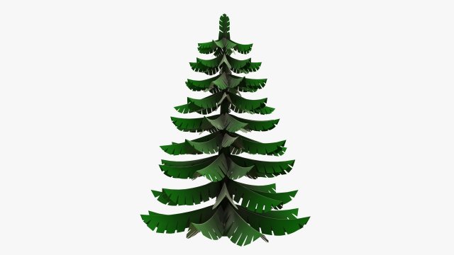 Stylized Christmas fir tree 01 Model 3D .c4d .max .obj .3ds .fbx .stl .blend 