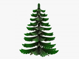 Stylized Christmas fir tree 01 3D Model