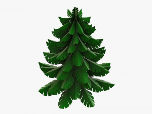 Stylized Christmas fir tree 01 Model 3D