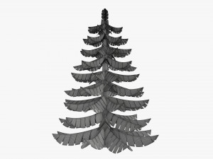 Stylized Christmas fir tree 01 Model 3D
