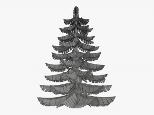 Stylized Christmas fir tree 01 Model 3D