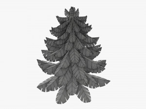 Stylized Christmas fir tree 01 Model 3D