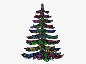Stylized Christmas fir tree 01 Model 3D