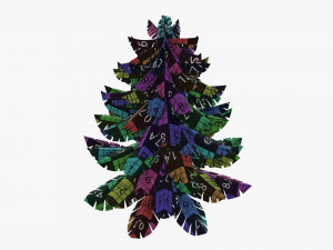 Stylized Christmas fir tree 01 Model 3D