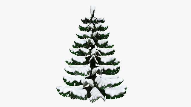 Stylized Christmas fir tree 02 Modelo 3D .c4d .max .obj .3ds .fbx .stl .blend 