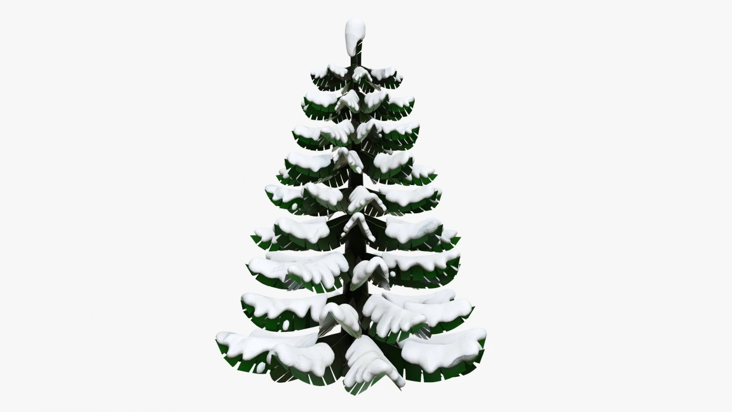 Stylized Christmas fir tree 02 3D Model .c4d .max .obj .3ds .fbx .stl .blend 