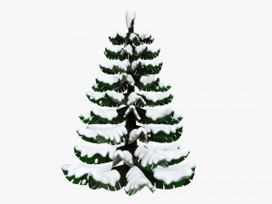 Stylized Christmas fir tree 02 3D Model