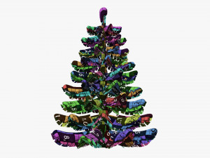 Stylized Christmas fir tree 02 Modelo 3D