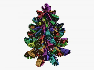 Stylized Christmas fir tree 02 3D Model