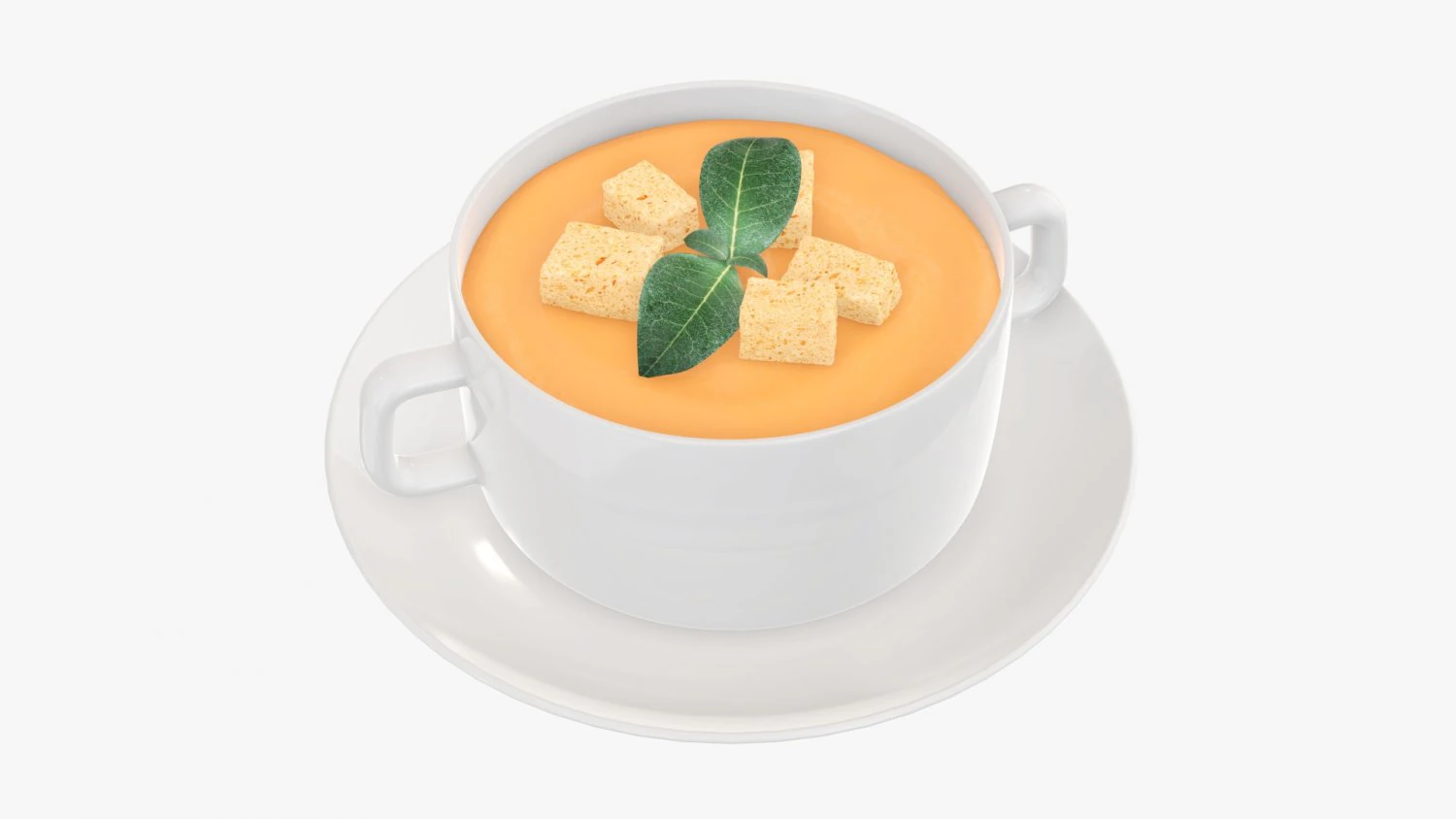 Sweet potato soup 3D Model .c4d .max .obj .3ds .fbx .stl .blend 