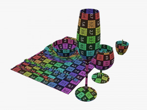 Tableware set glass bowl fork spoon 3D-Modell