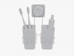Toothbrush set cups paste holder Modelo 3D