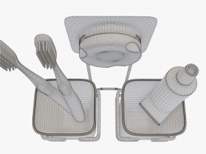 Toothbrush set cups paste holder Modelo 3D