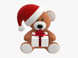 Toy bear with gift Modelo 3D