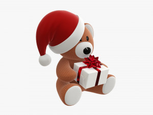 Toy bear with gift Modelo 3D