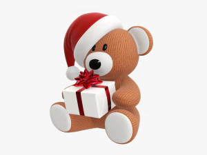 Toy bear with gift 3D Model