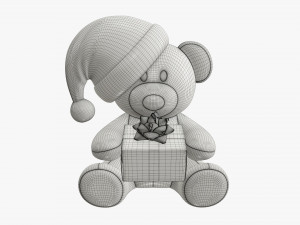 Toy bear with gift Modelo 3D