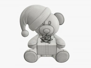 Toy bear with gift 3D Model