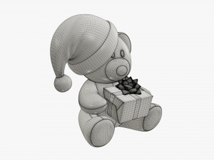 Toy bear with gift Modelo 3D