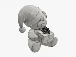 Toy bear with gift 3D Model