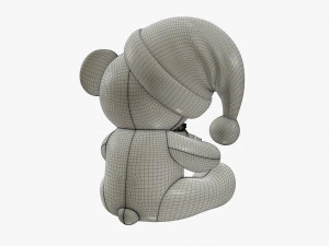 Toy bear with gift 3D Model