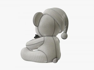 Toy bear with gift 3D Model