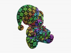 Toy bear with gift Modelo 3D