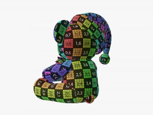 Toy bear with gift 3D Model