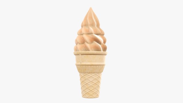 Waffle cone with ice cream 01 Modelo 3D .c4d .max .obj .3ds .fbx .stl .blend 