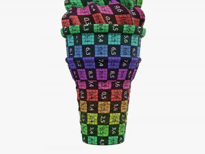 Cono de gofre con helado 01 Modelo 3D