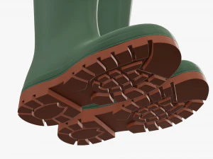 Waterproof rubber boots 3D Model