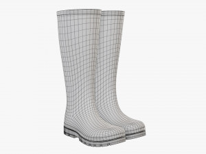 Waterproof rubber boots Modelo 3D