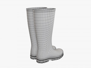 Waterproof rubber boots Modelo 3D