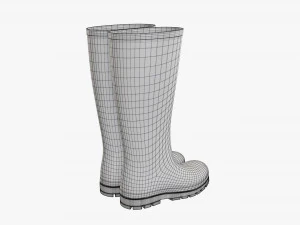 Waterproof rubber boots 3D Model