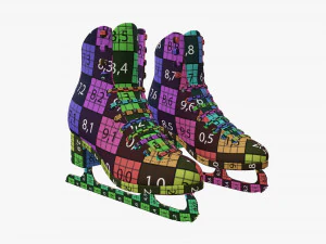 Womens figure ice skates 3D Model
