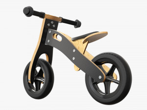 Wooden balance bike for kids Modelo 3D
