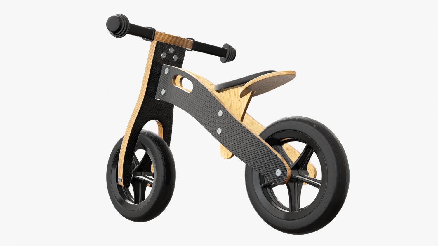 Wooden balance bike for kids 3D Model in Toys 3DExport
