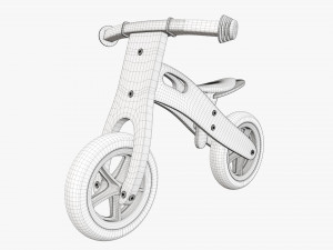 Wooden balance bike for kids Modelo 3D