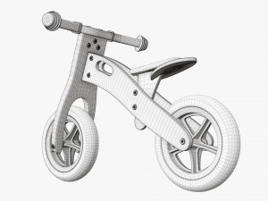 Wooden balance bike for kids Modelo 3D