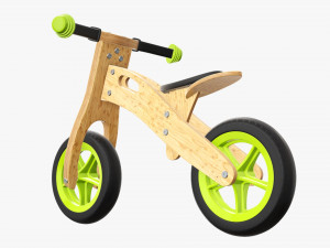 Wooden balance bike for kids v2 Modèle 3D