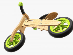 Wooden balance bike for kids v2 Modèle 3D