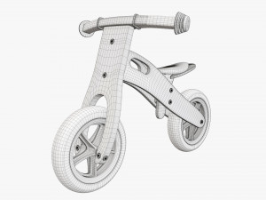 Wooden balance bike for kids v2 Modèle 3D