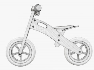 Wooden balance bike for kids v2 Modèle 3D