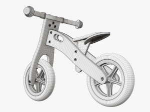 Wooden balance bike for kids v2 Modèle 3D