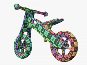 Wooden balance bike for kids v2 Modèle 3D