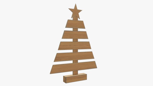 Wooden Christmas tree Modelo 3D .c4d .max .obj .3ds .fbx .stl .blend 