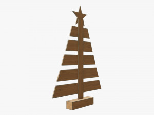 Wooden Christmas tree Modelo 3D