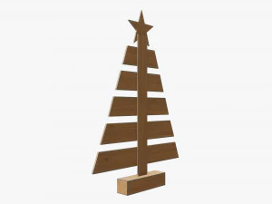 Wooden Christmas tree 3D Model